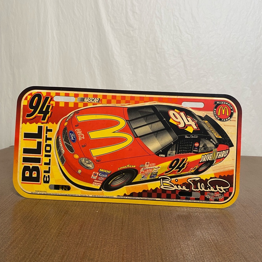 Bill Elliott 1999 McDonalds NASCAR Tag